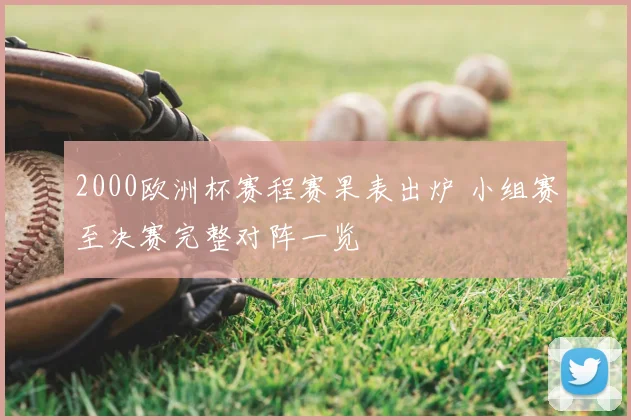 2000欧洲杯赛程赛果表出炉 小组赛至决赛完整对阵一览